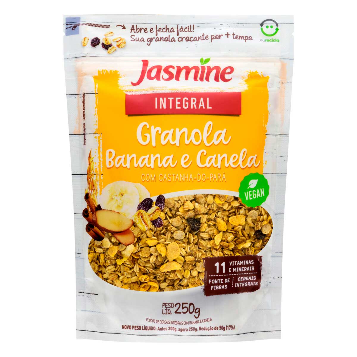 Granola com Banana e Canela Jasmine 250g