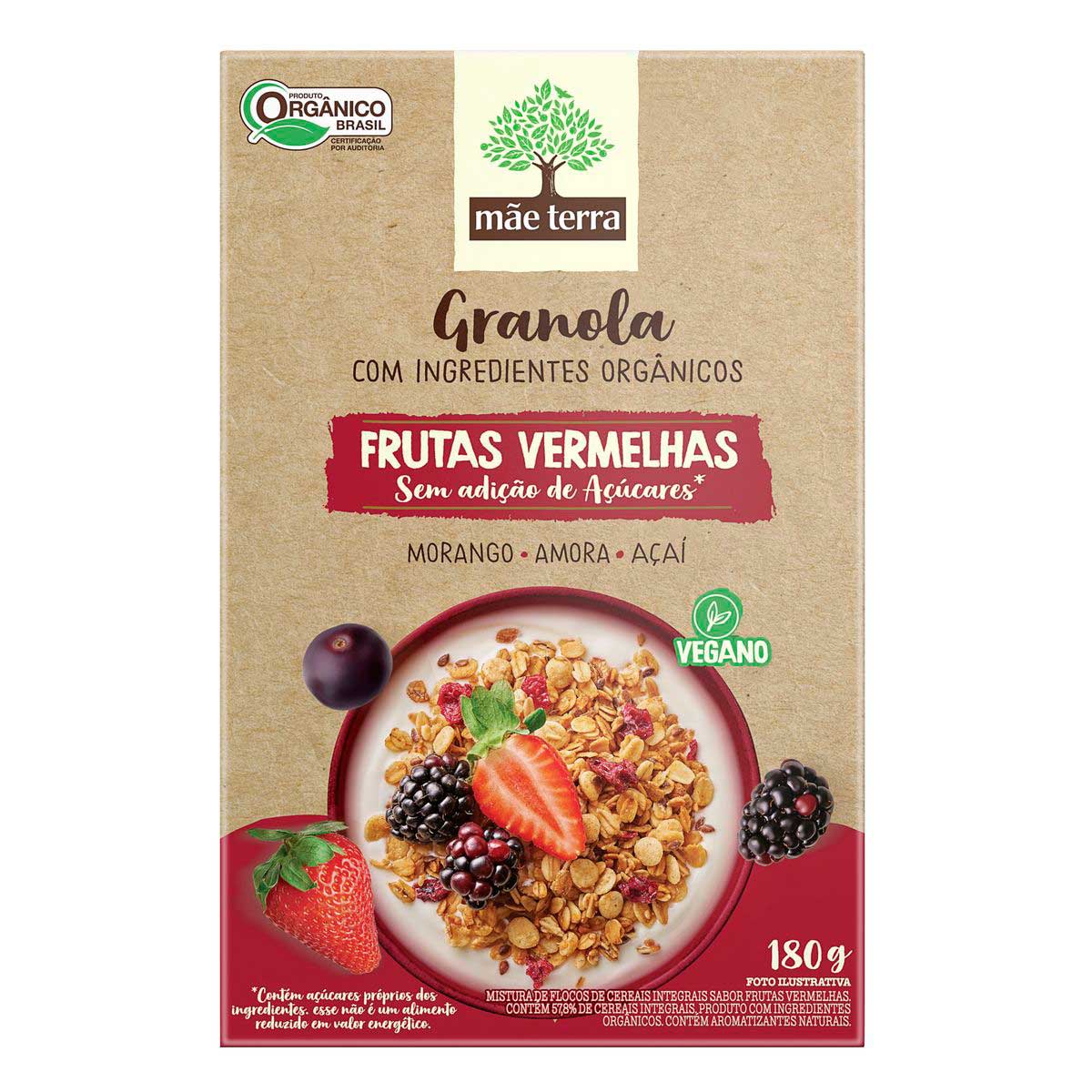 Granola Mãe Terra Frutas Vermelhas 180g