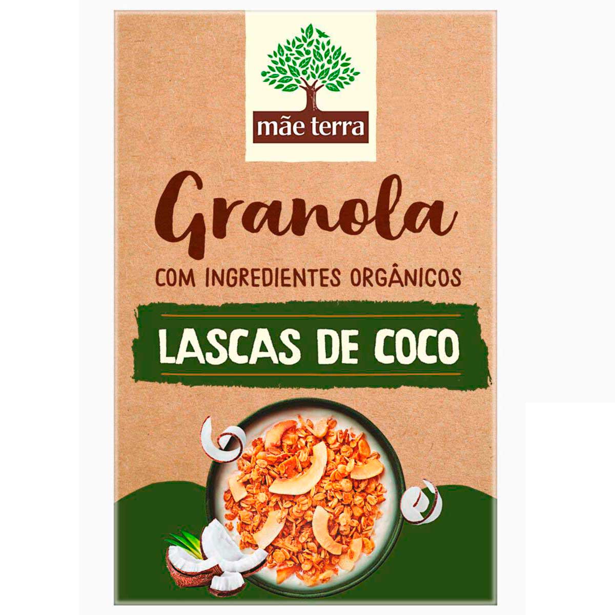 Granola Orgânica Lascas de Coco Mãe Terra 180g