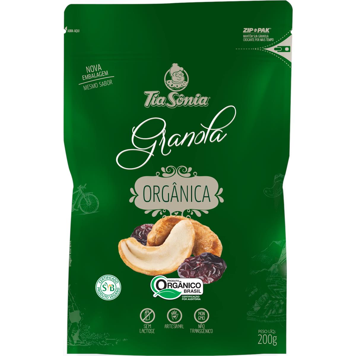 Granola Orgânica Tia Sonia Pacote 200 g