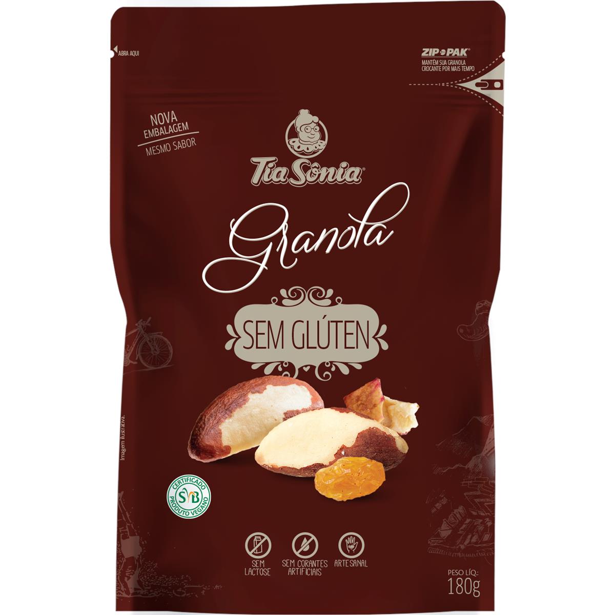 Granola Sem Glúten Tia Sonia Pacote 180 g