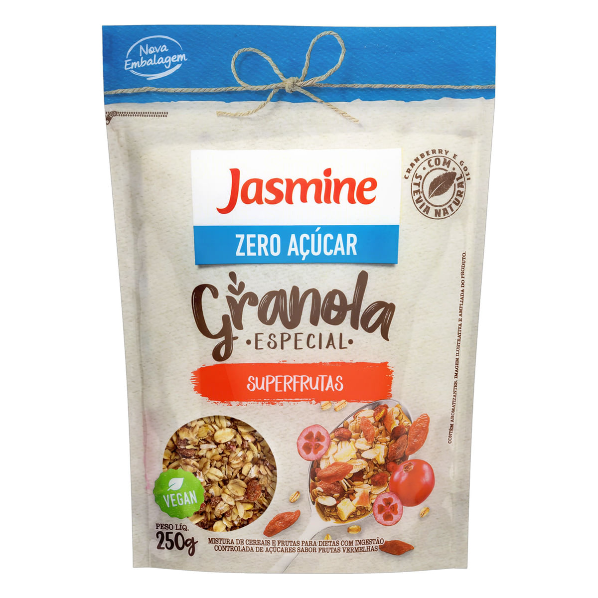 Granola Vegana com Frutas Vermelhas Jasmine 250g