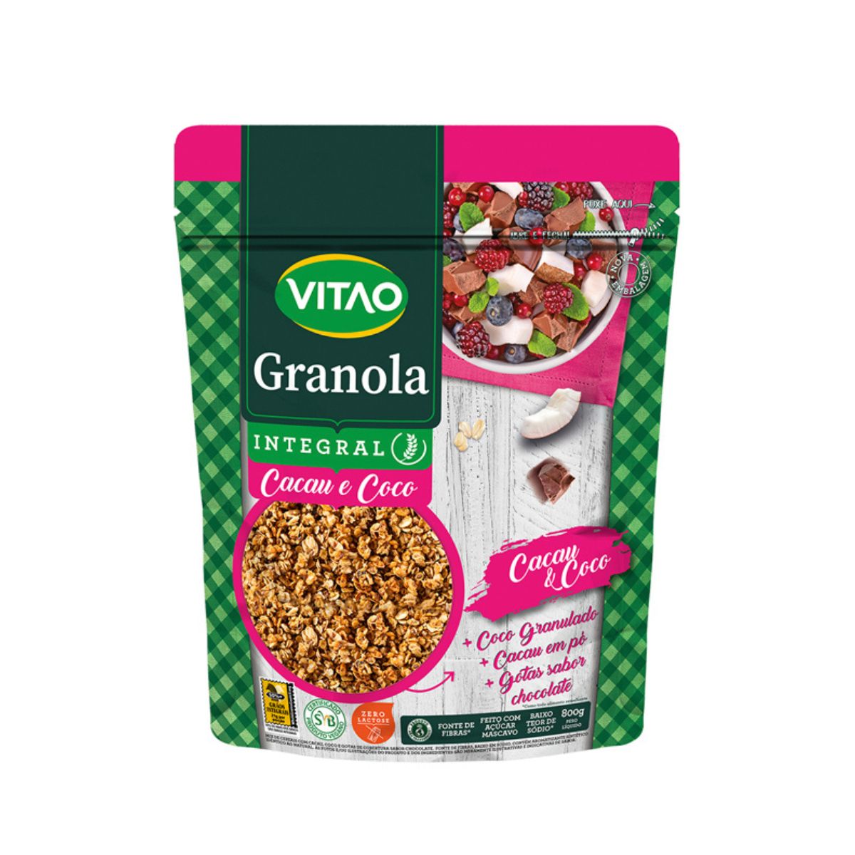 Granola Vitao Cacau e Coco 800 g