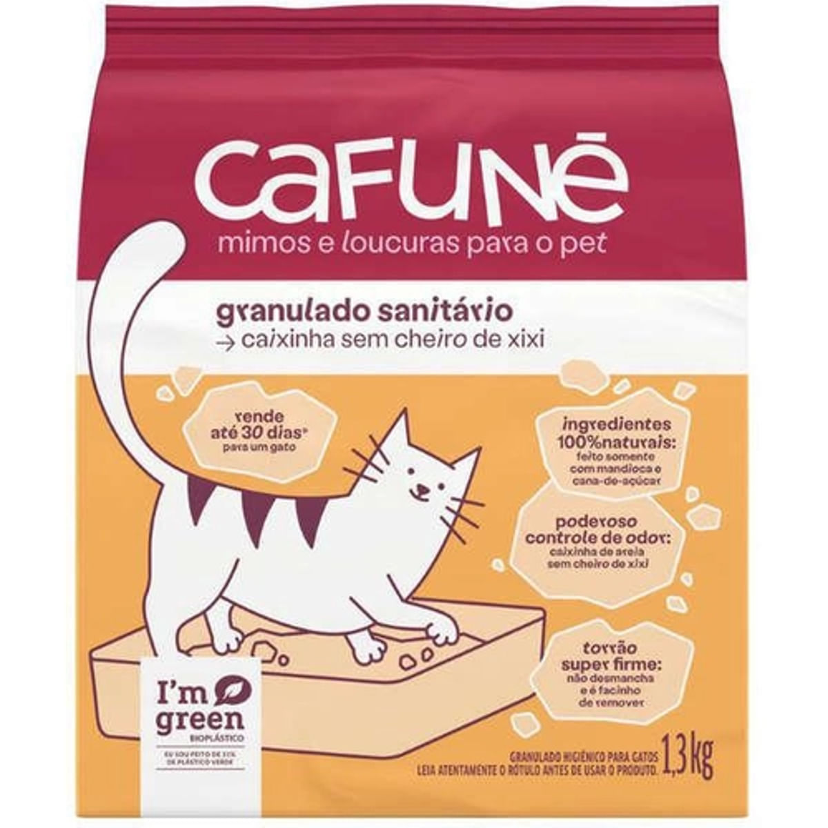 Granulado Sanitário para Gatos Cafuné 1,3 Kg