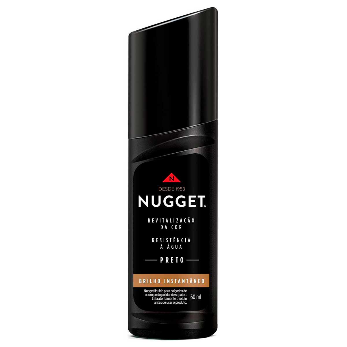 Graxa para Sapato Líquida Preta Nugget 60ml