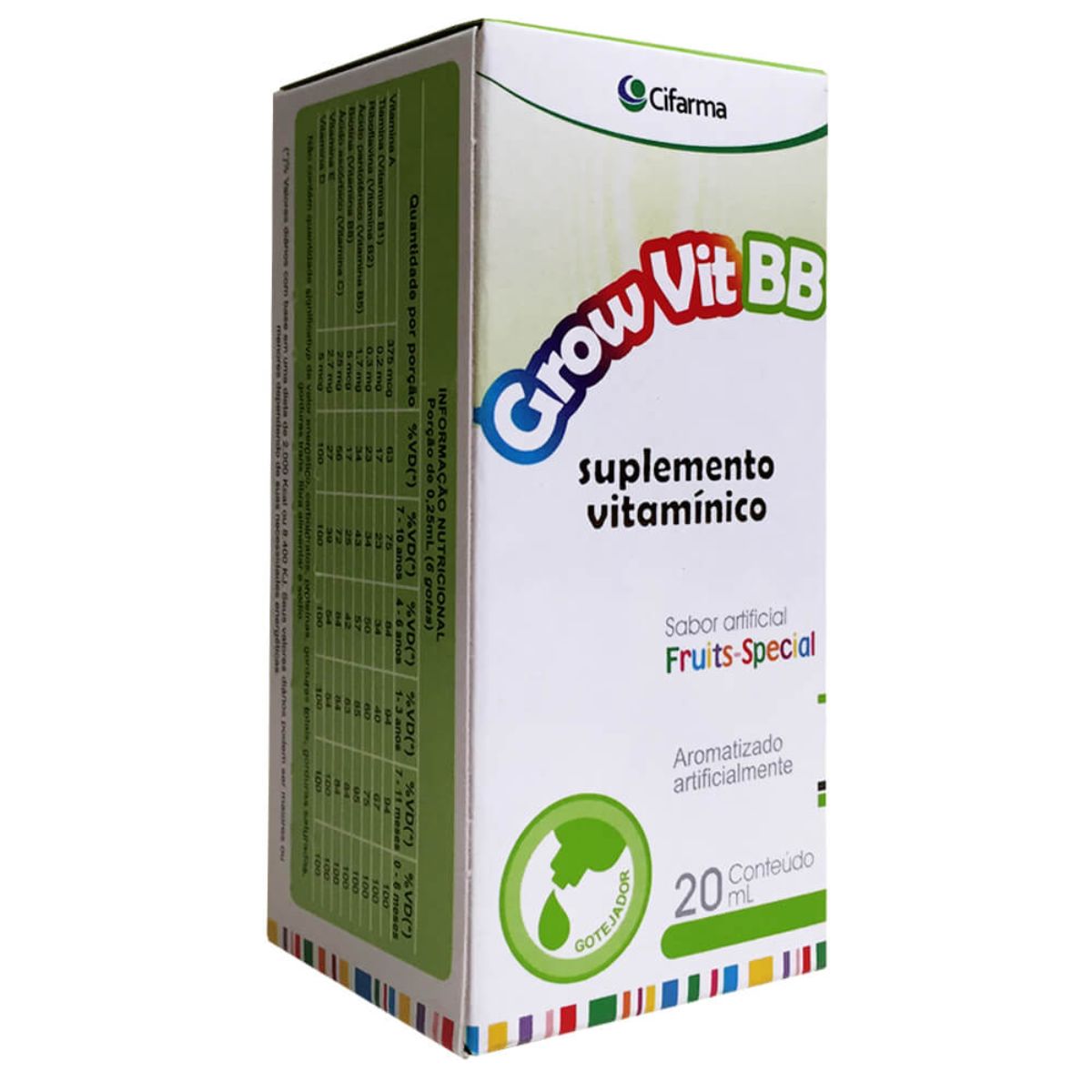 Polivitamínico Grow Vit BB Gotas Com 20ml