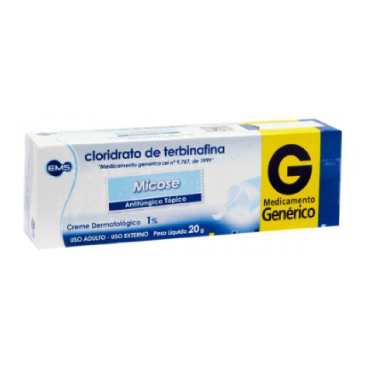 Cloridrato de Terbinafina 10 mg Creme Dermatológico com 20 g EMS Genérico