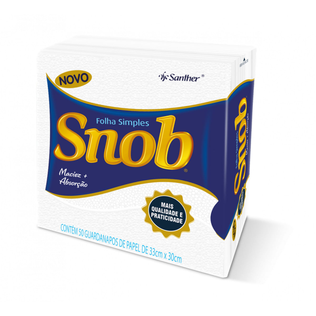 Guardanapo Snob Folha Simples 50 Unidades Grande