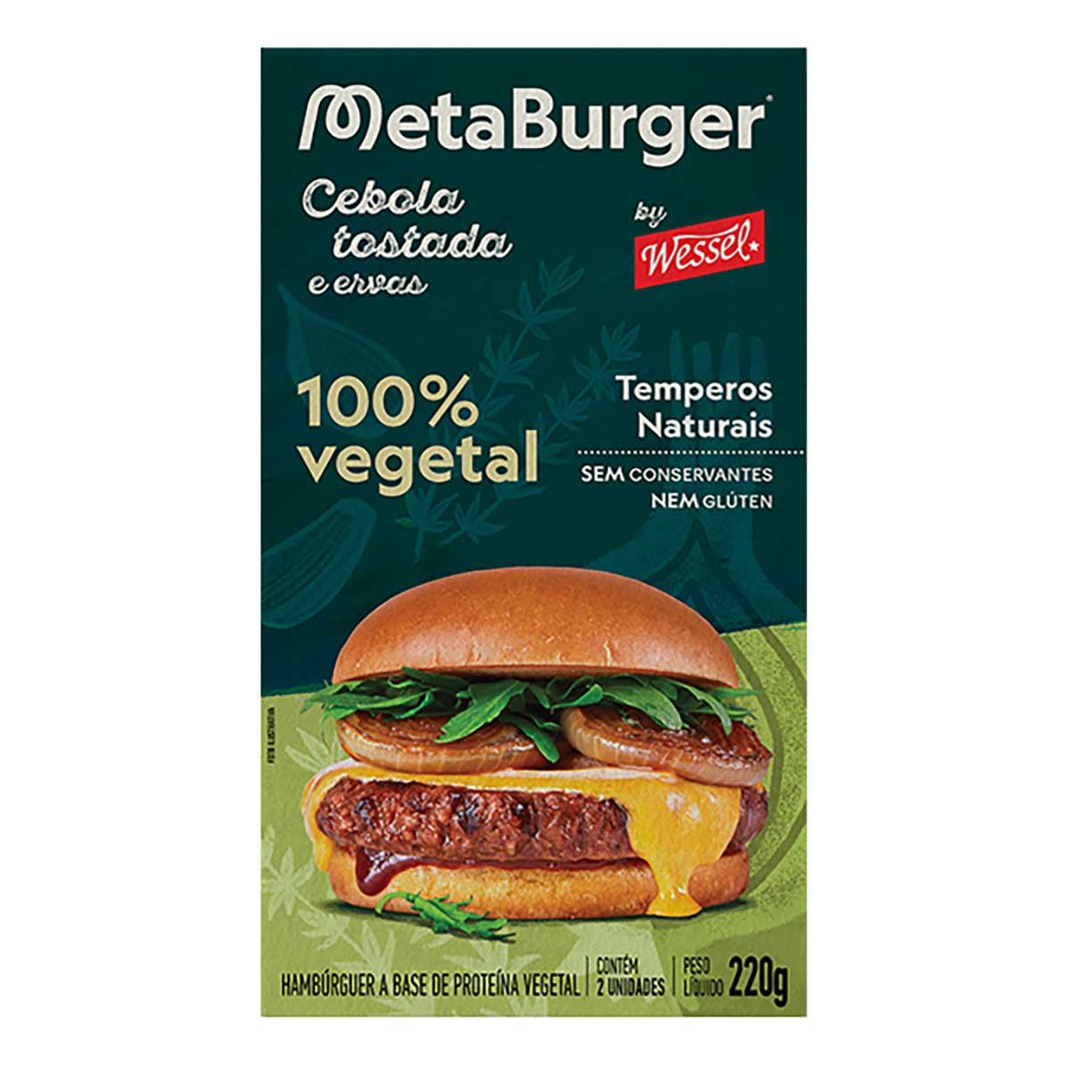 Hambúrguer Vegetariano Cebola Tostada Wessel 220 g