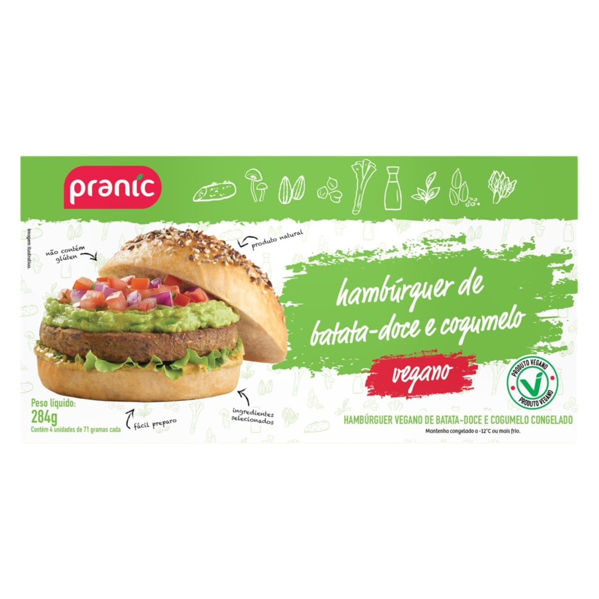 Hamburguer Vegano Batada Doce com Cogumelos 284 g