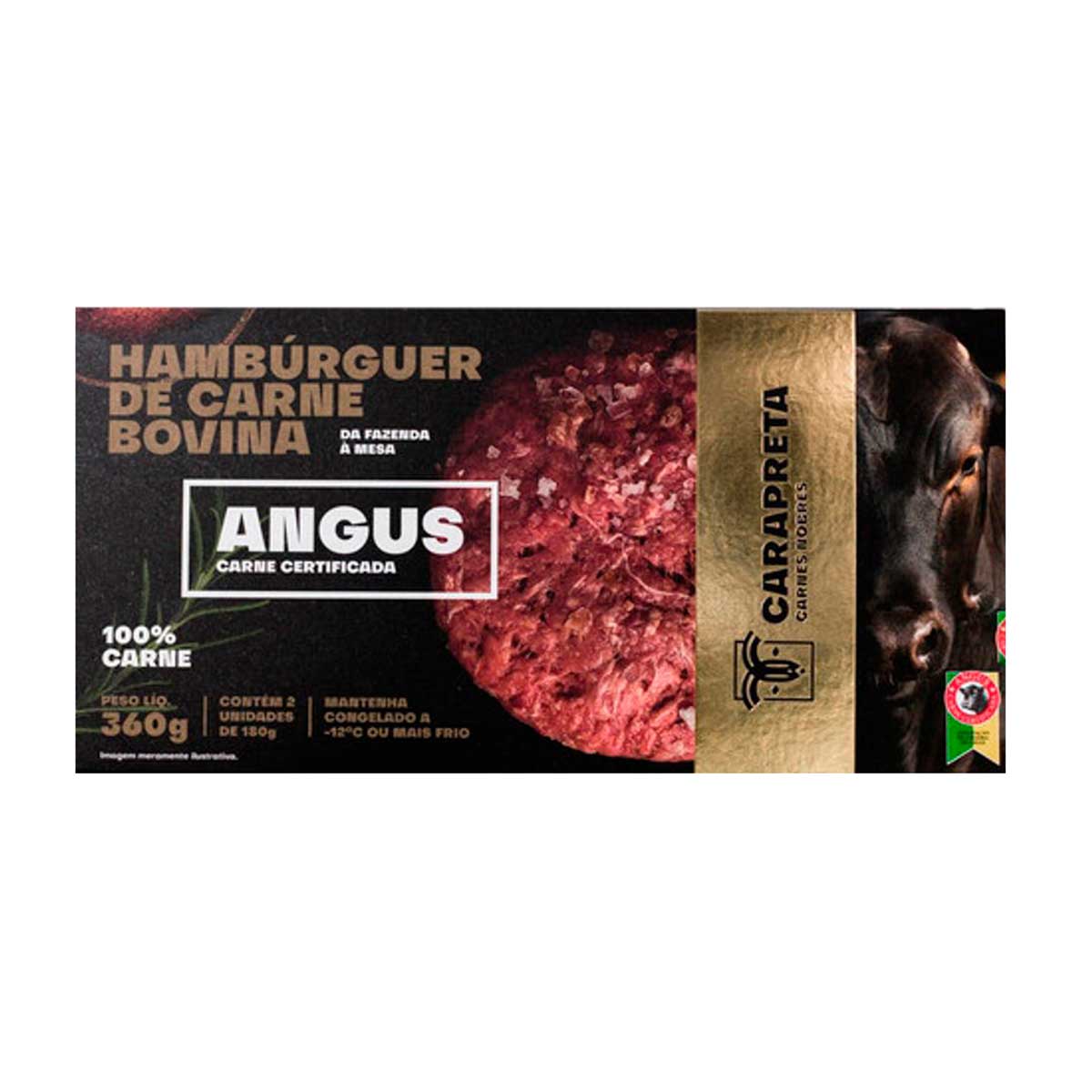 Hambúrguer Bovino Angus Congelado Carrefour 360 g