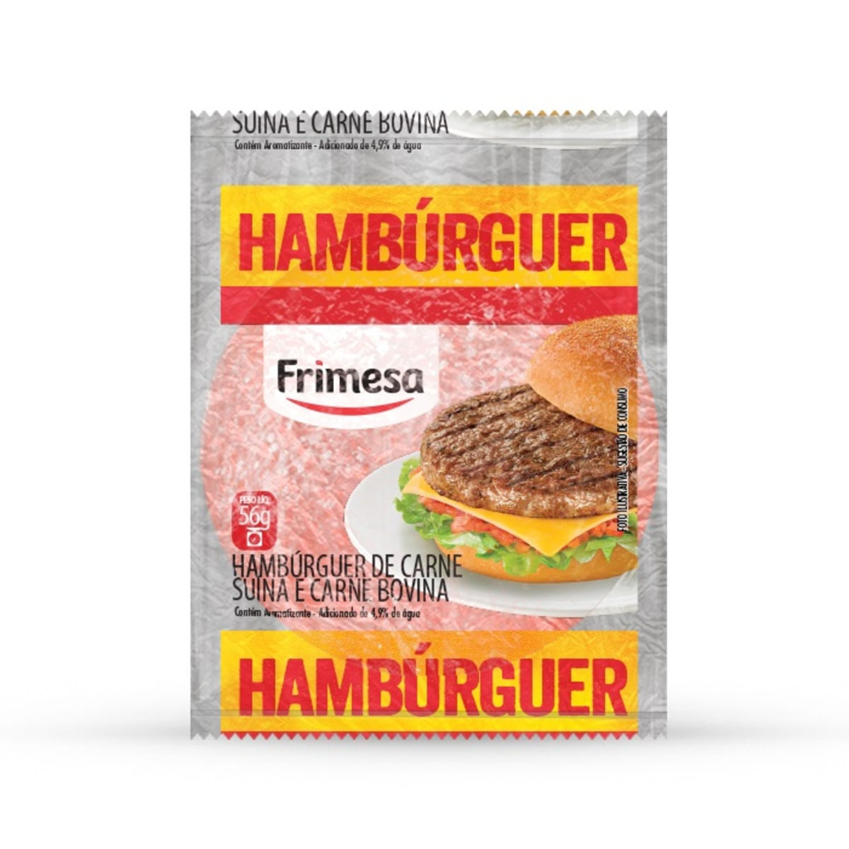 Hambúrguer Frimesa de Carne Suina e Carne Bovina Pacote 56 g