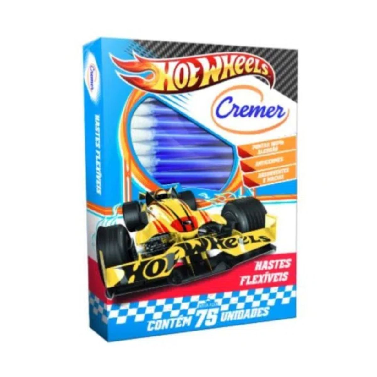 Hastes Flexíveis Cremer Hot Wheels com 75 Unidades