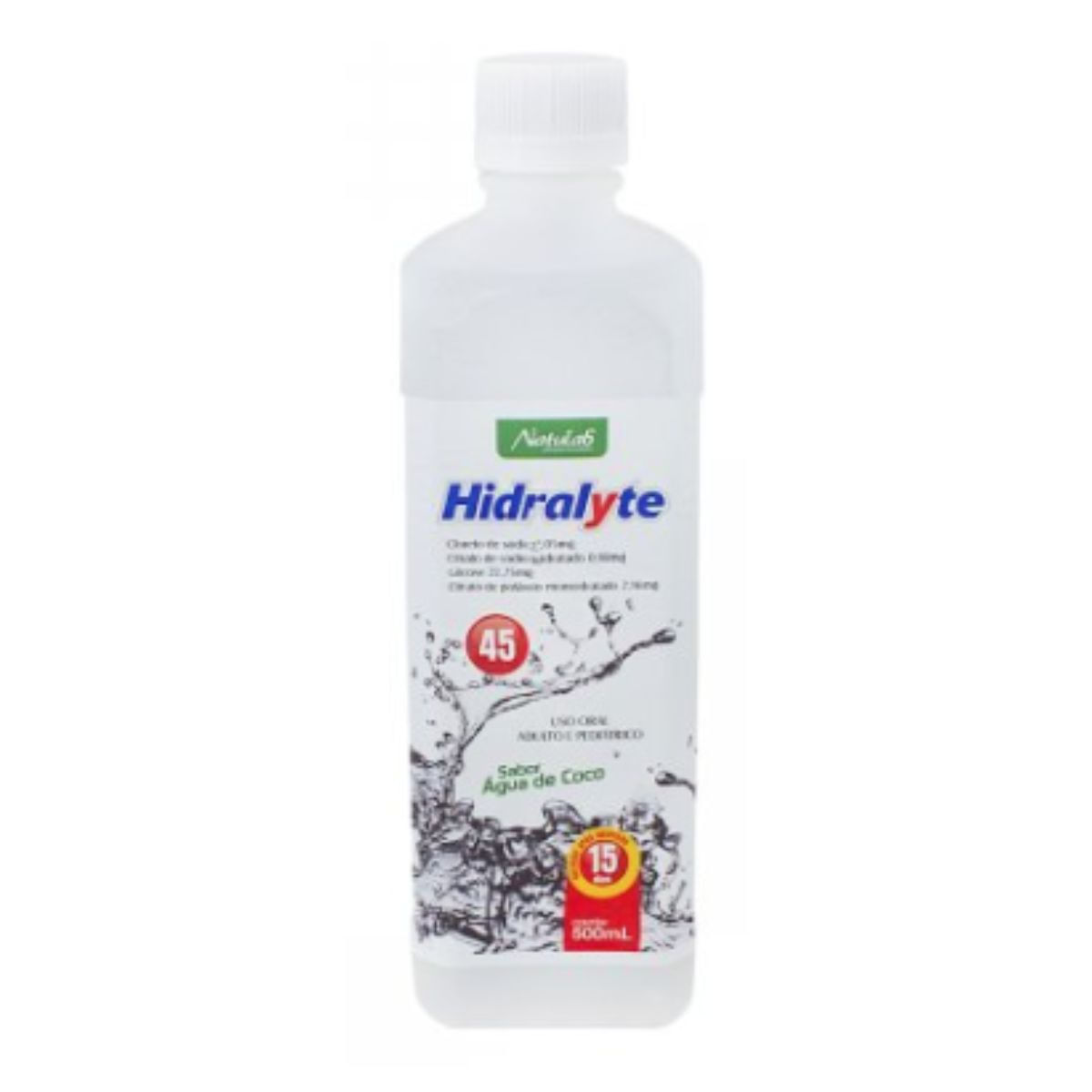 Hidralyte 45 Sabor Água de Coco Natulab com 500 ml