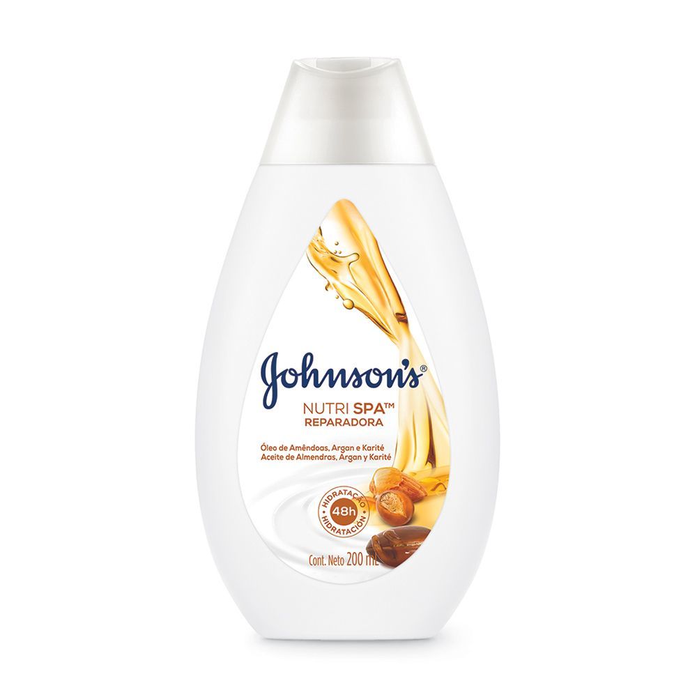 Hidratante Nutri Spa Reparadora Johnson&apos;s Soft Óleo de Amendoas, Argan e Karité 200 ml