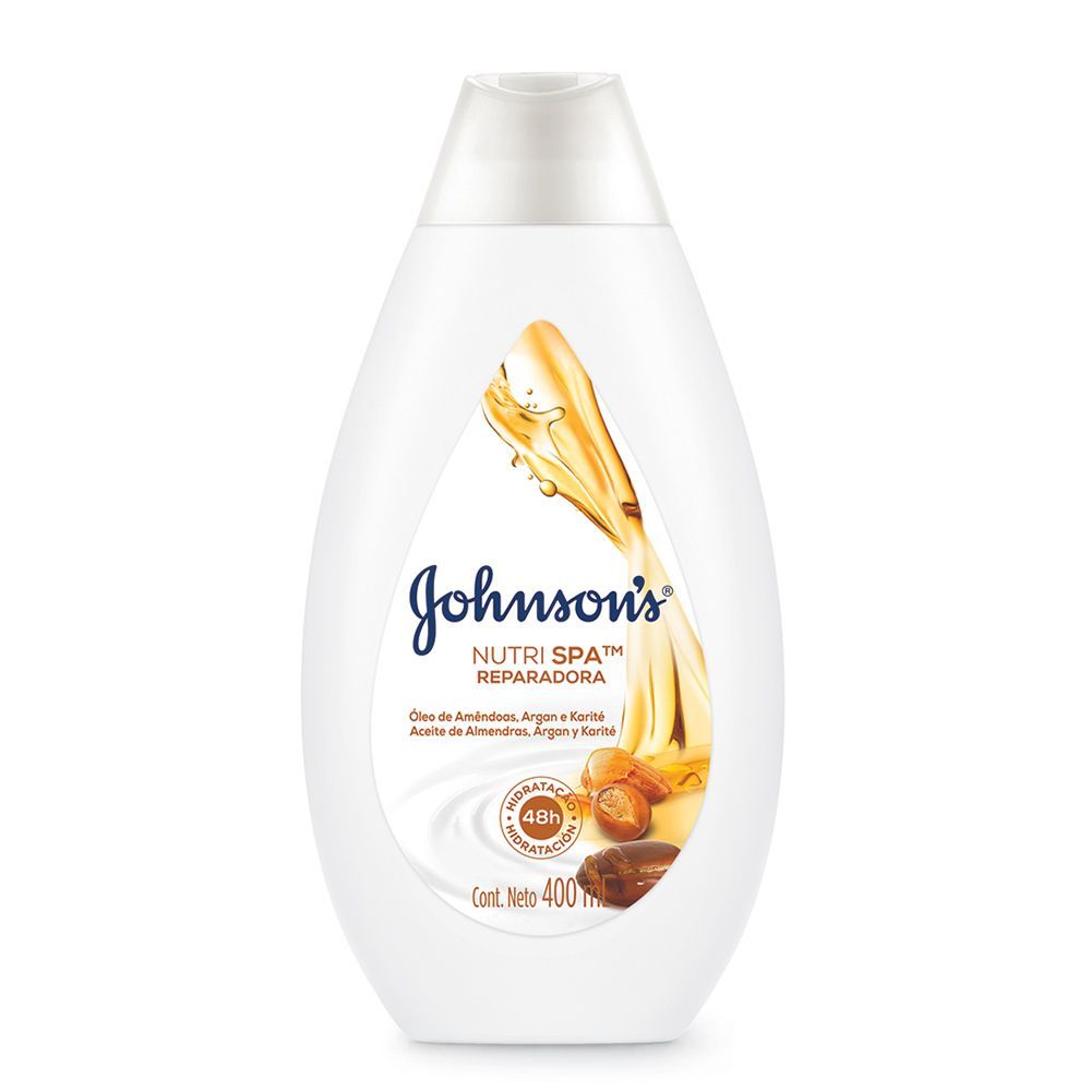 Hidratante Nutri Spa Reparadora Johnson&apos;s Soft Óleo de Amendoas, Argan e Karité 400 ml