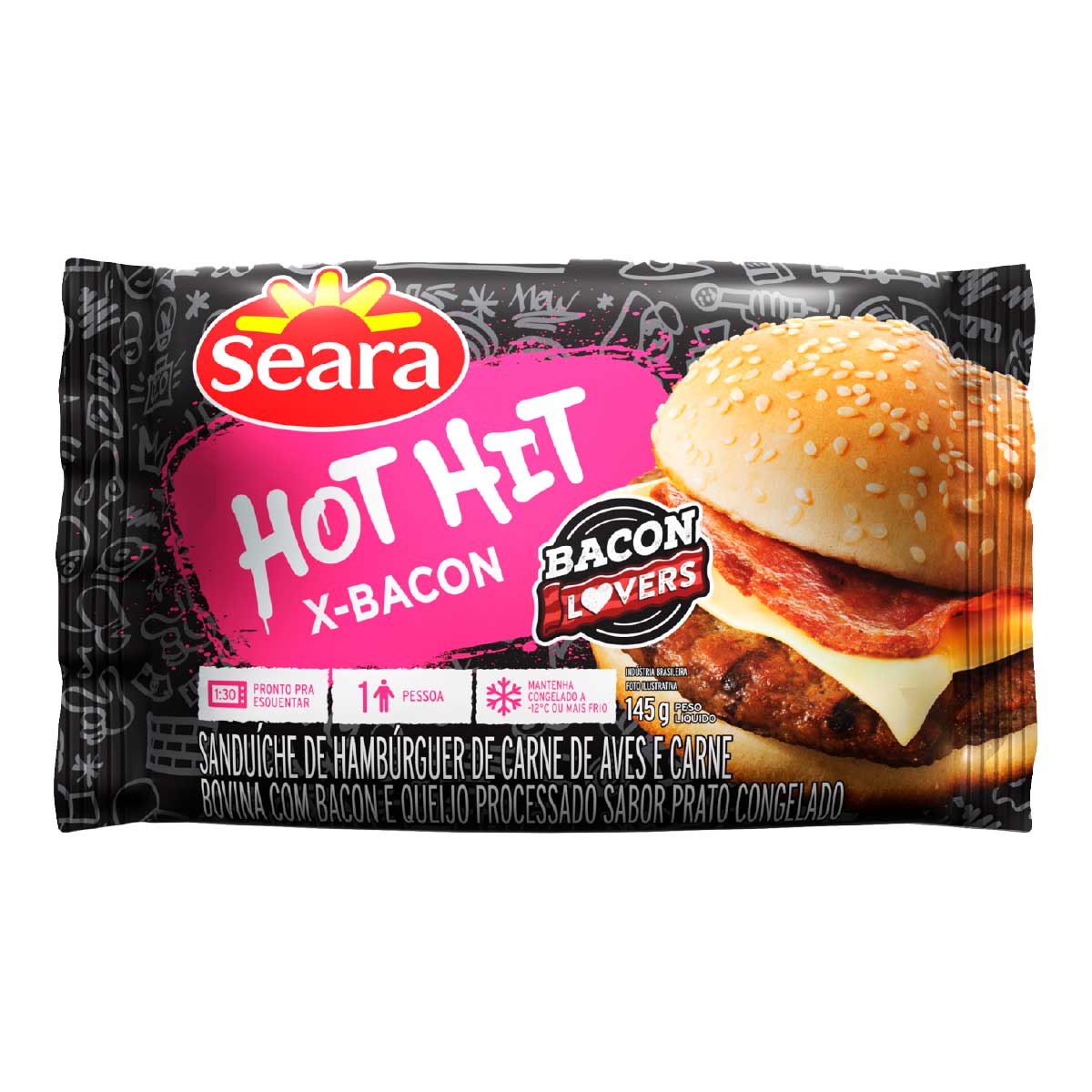 Hot hit bacon Seara 145g