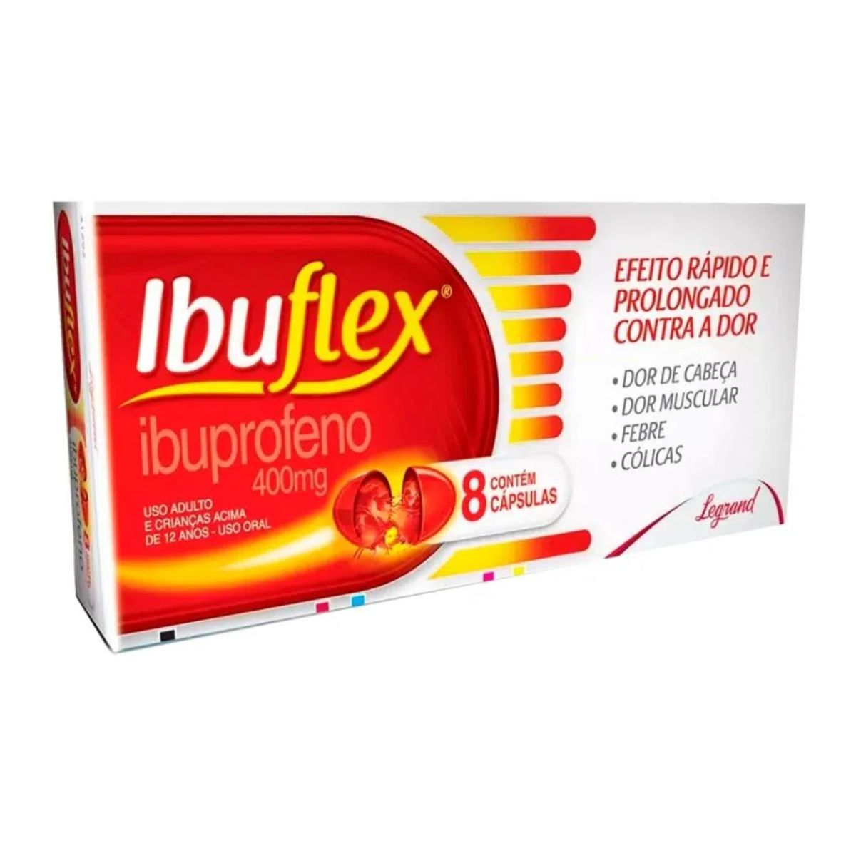 Ibuflex 400 mg com 8 Cápsulas