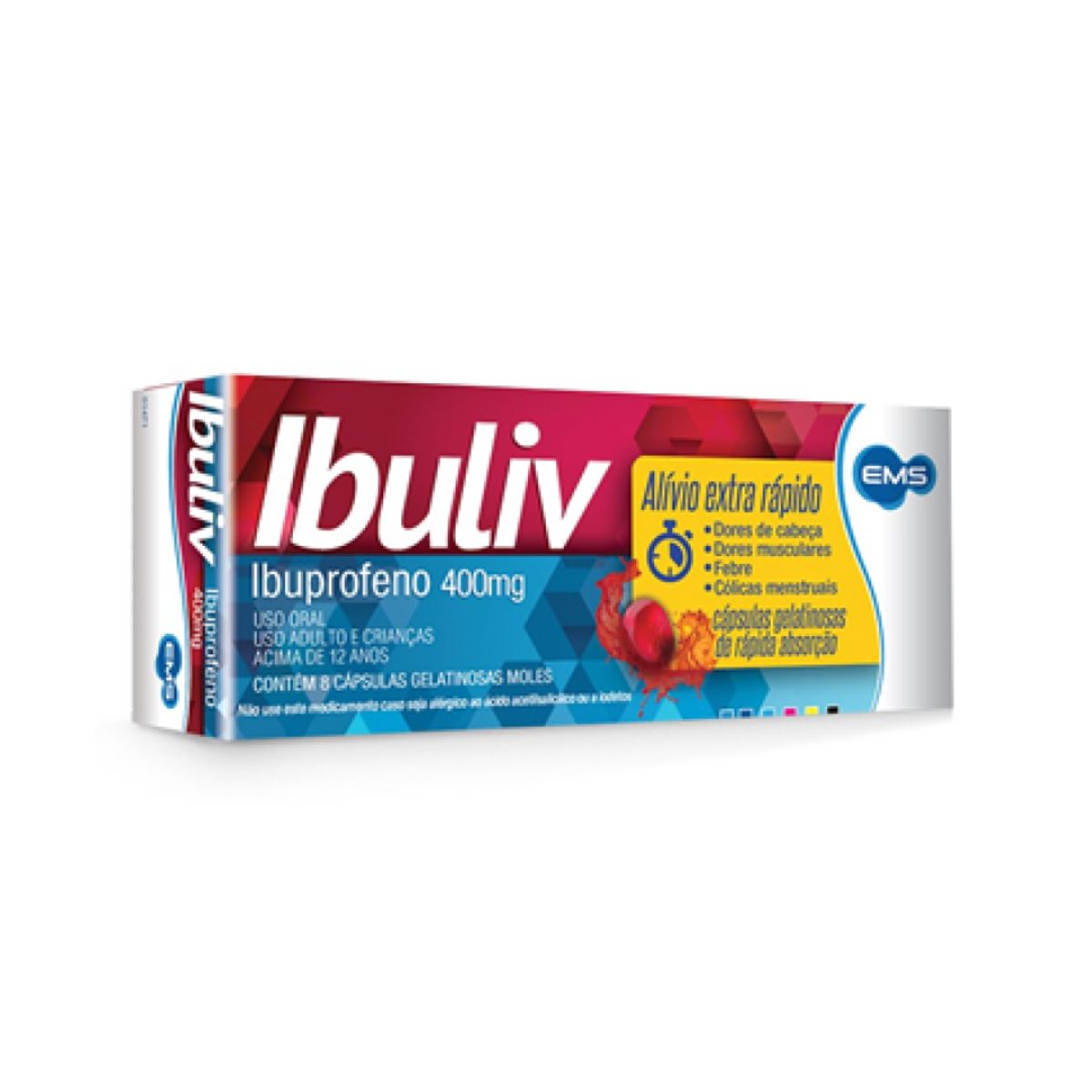 Ibuliv 400 mg com 8 Cápsulas