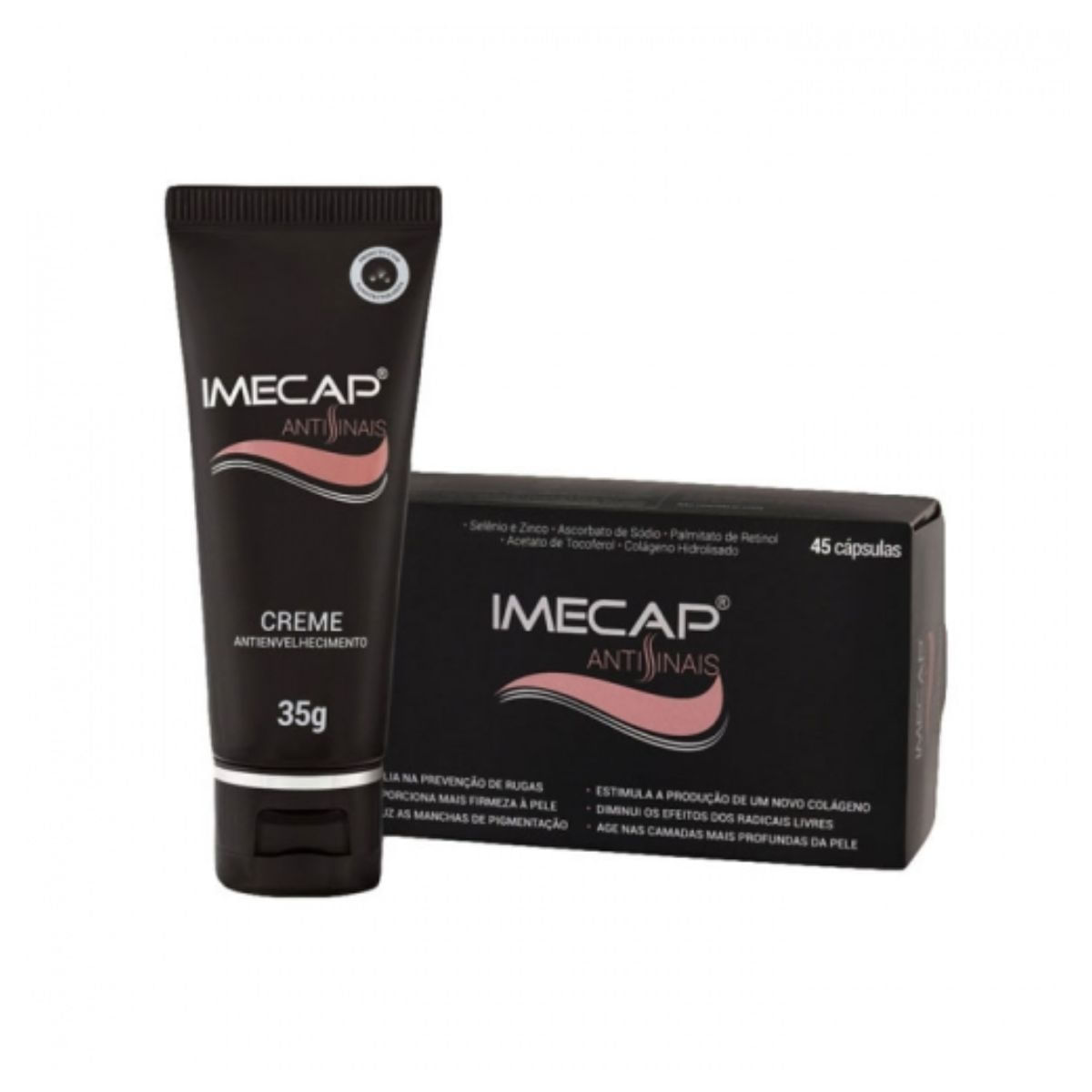 Kit Imecap Antissinais Creme 35 g e 45 cápsulas