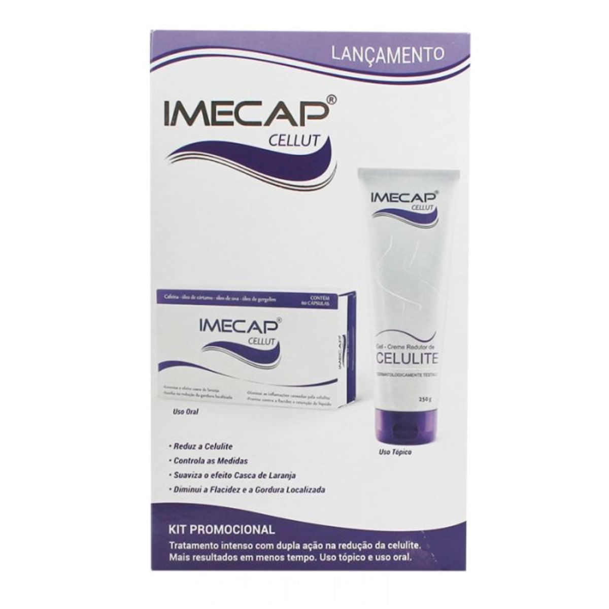 Kit Imecap Cellut Com Gel Creme 250gr + 60caps