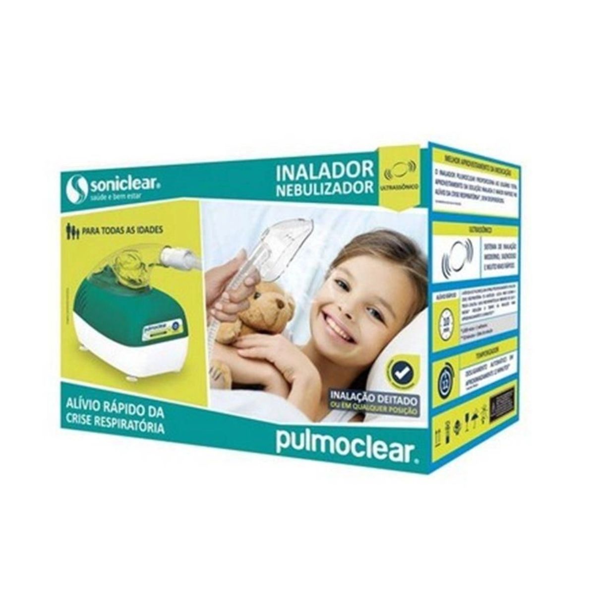 Inalador Nebulizador Soniclear Ultrassônico Pulmoclear com 1 Unidade