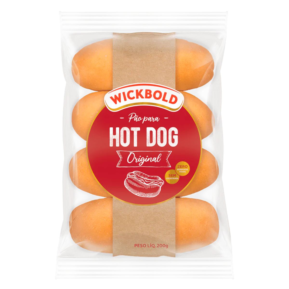 Pão Hot Dog Wick Bold Pacote 200 g