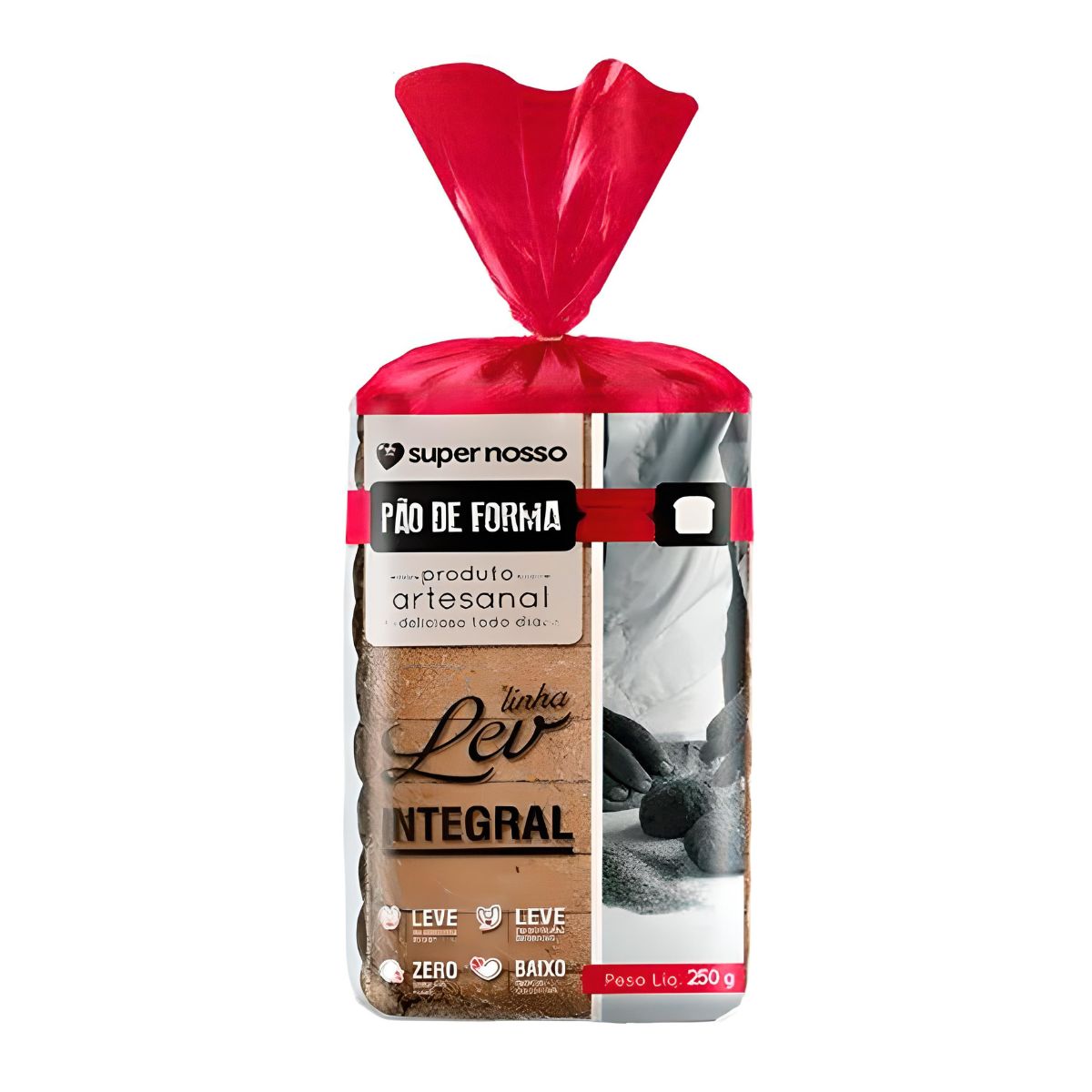 Pão de Forma Super Nosso Integral Artesanal 250 g