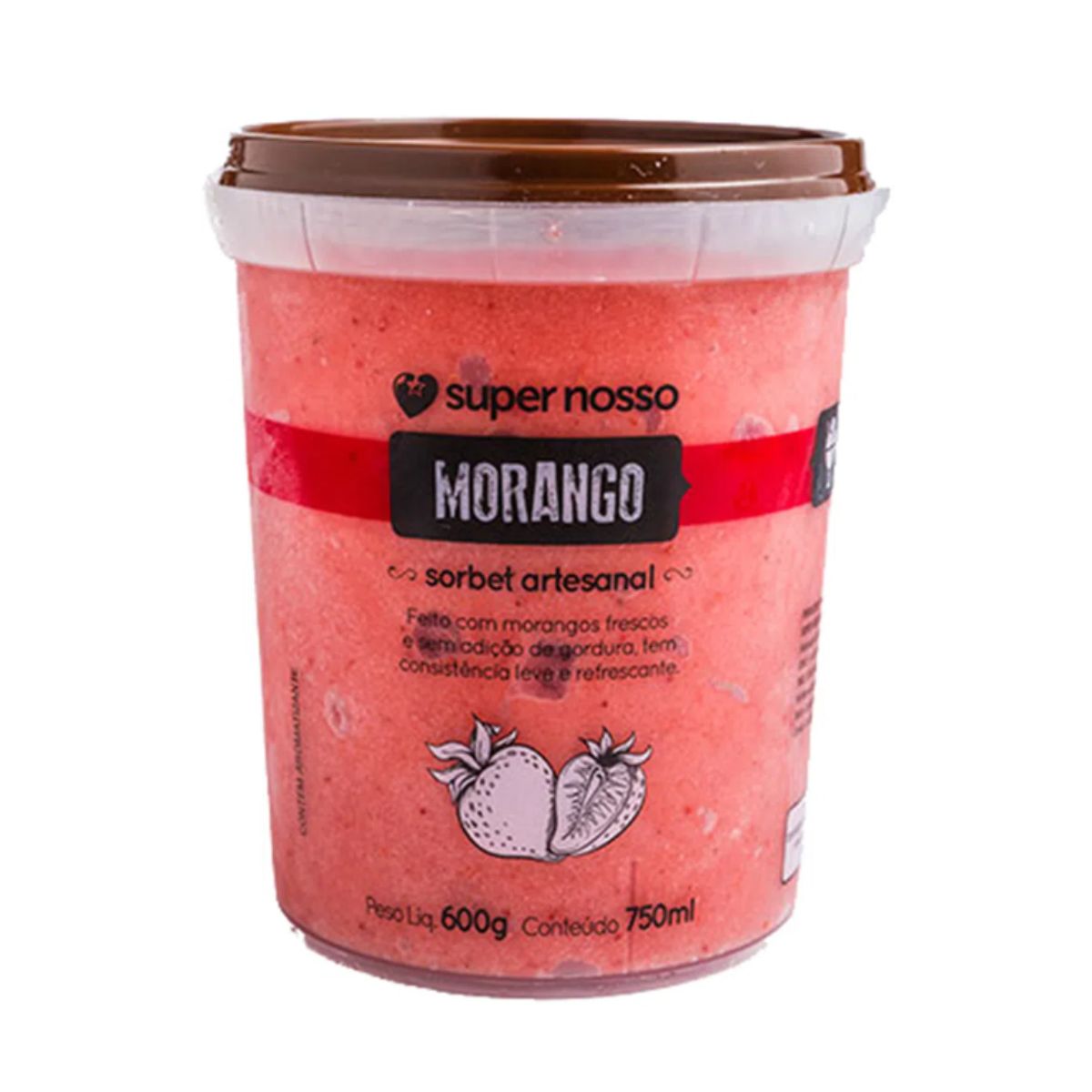 Sorbet Gourmet 750 ml Morango