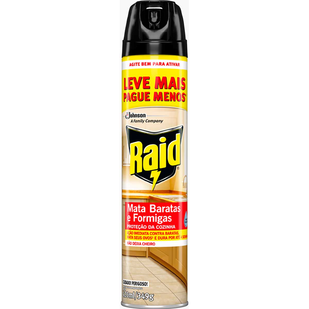 Inseticida Mata Baratas e Formigas Raid Spray Leve Mais Pague Menos 420 ml