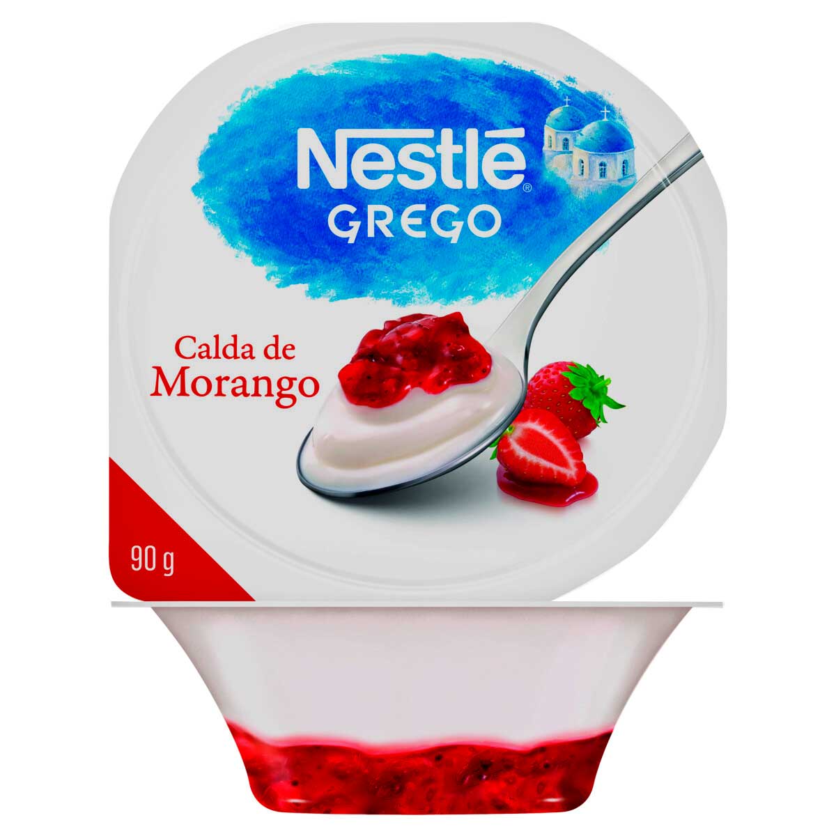 Iogurte Integral Grego com Calda de Morango Nestlé 90g