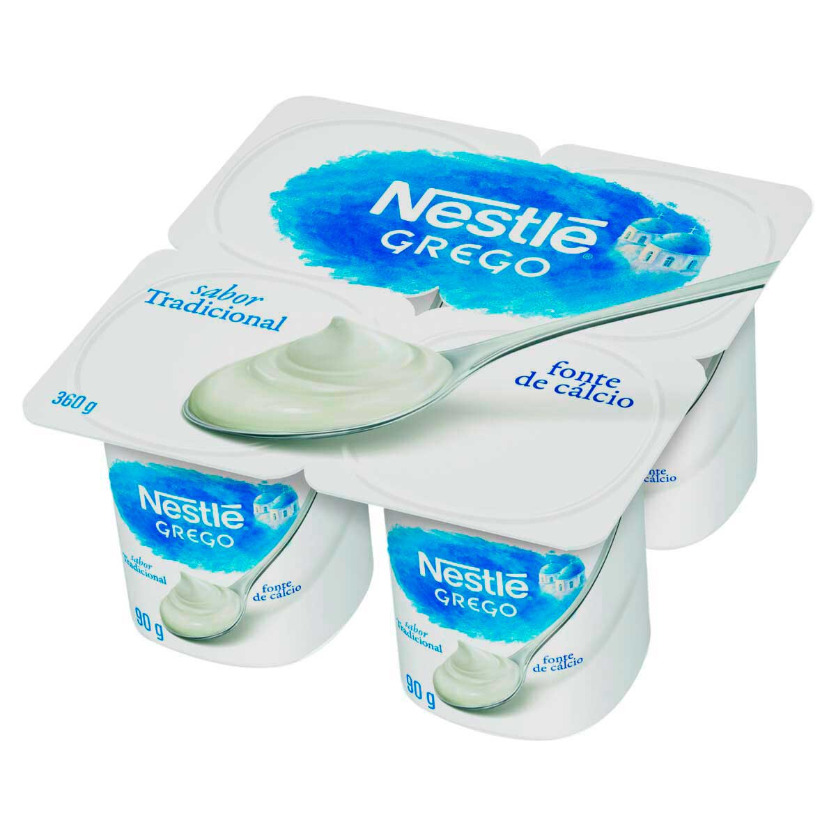 Iogurte Grego Nestlé Tradicional 360g 4 Unidades