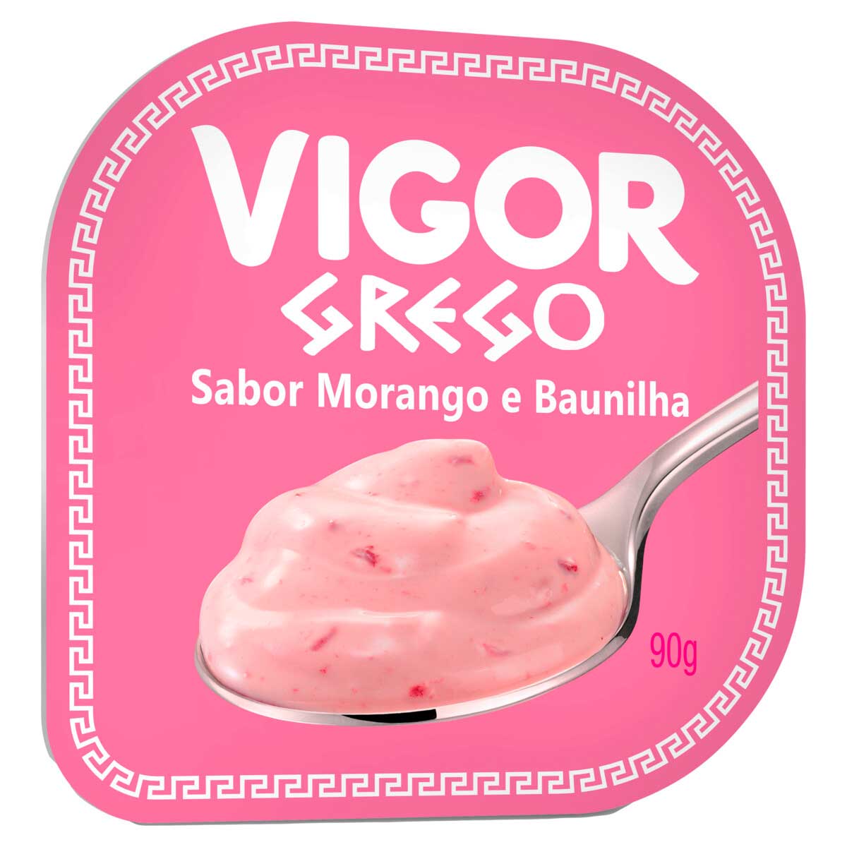 Iogurte Grego Sabor Morango e Baunilha Vigor 90g