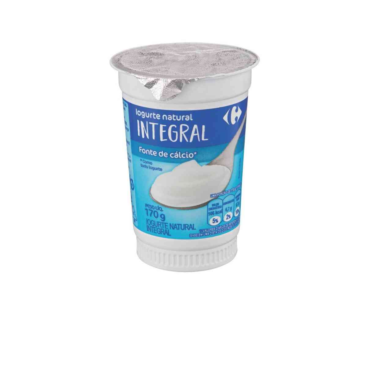 Iogurte Natural Integral Carrefour 170 g copo