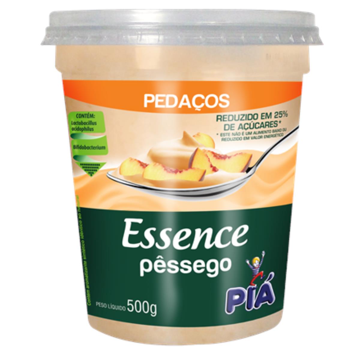 Iogurte Essence Pêssego Pia Pote 500 g