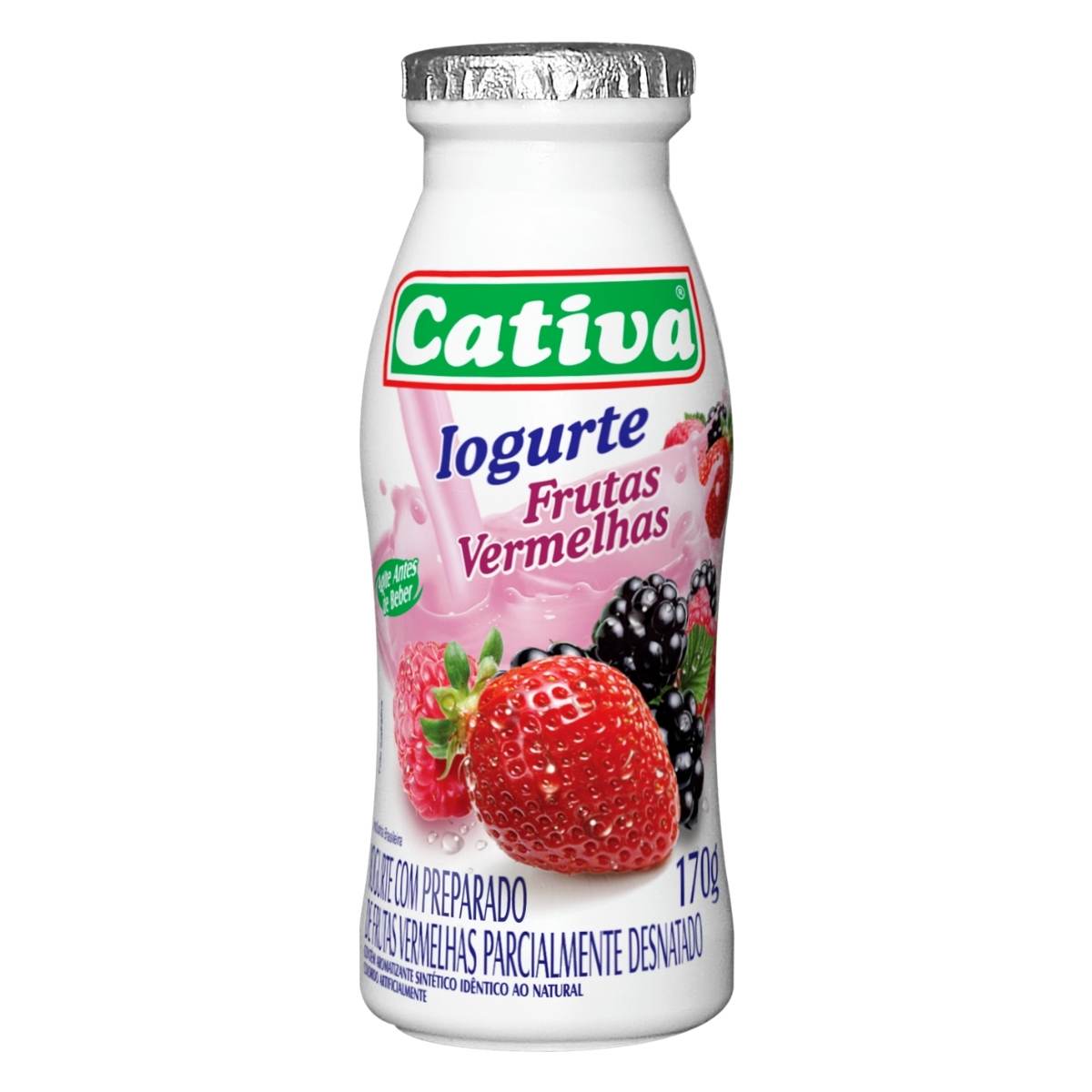 Iogurte Polpa Desnatado Cativa Frutas Vermelhas 170 g