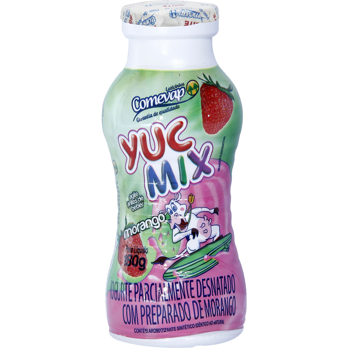 Iogurte Morango Comevap Yuc Mix 180 g