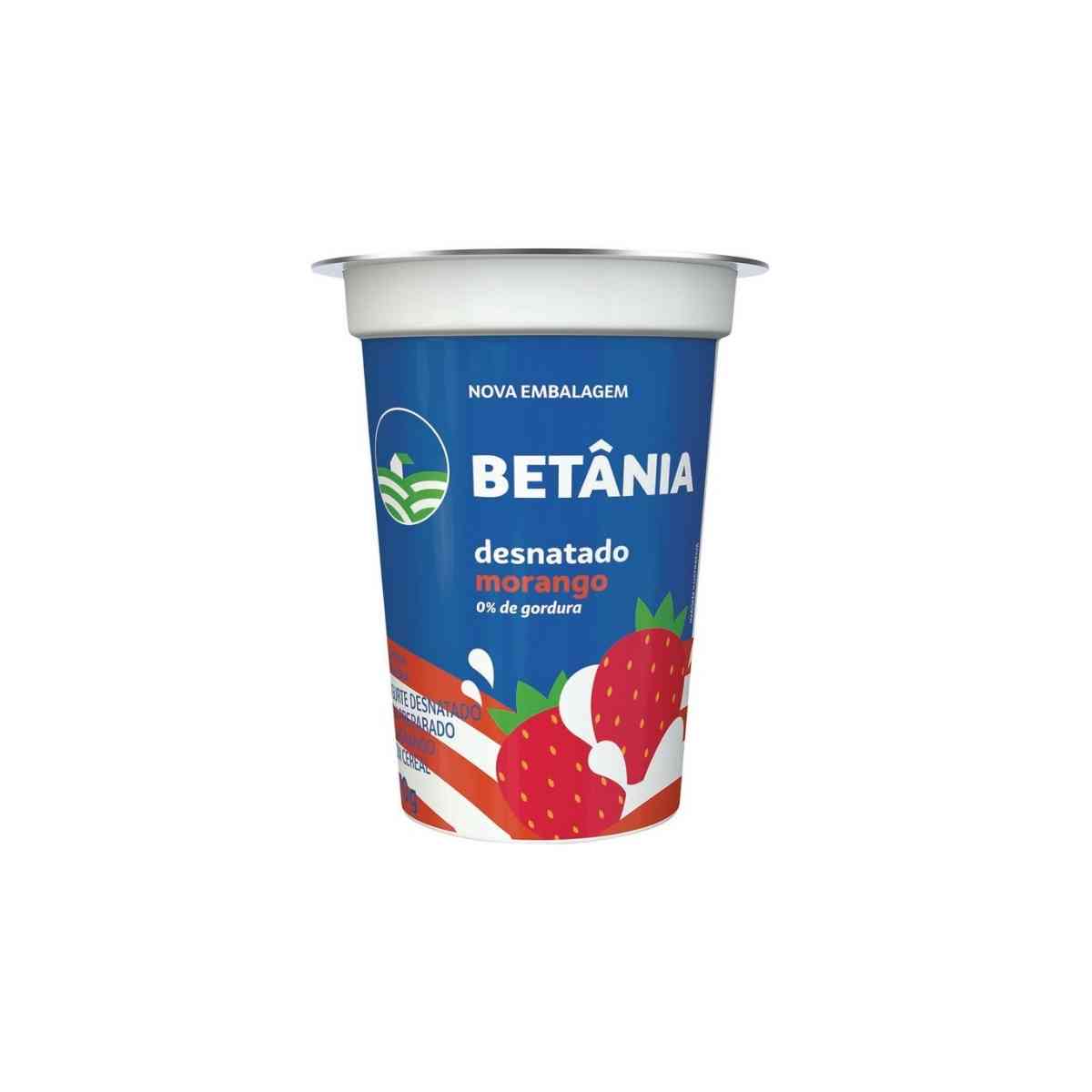 Iogurte Desnatado Betânia Morango 170 g copo