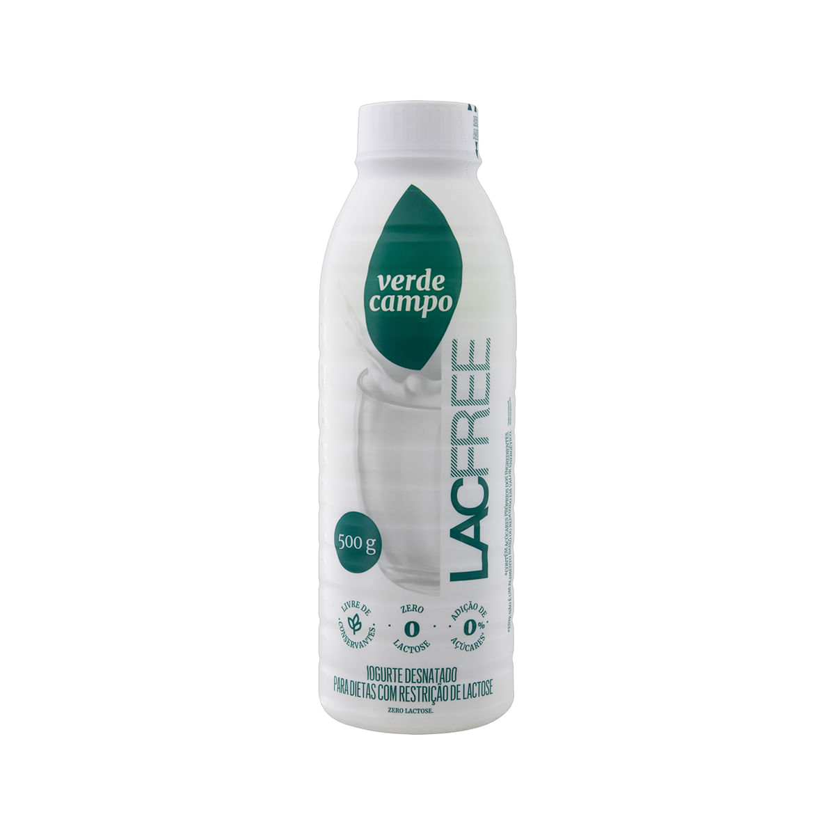 Iogurte Desnatado sem Lactose Verde Campo Lacfree Tradicional 500g