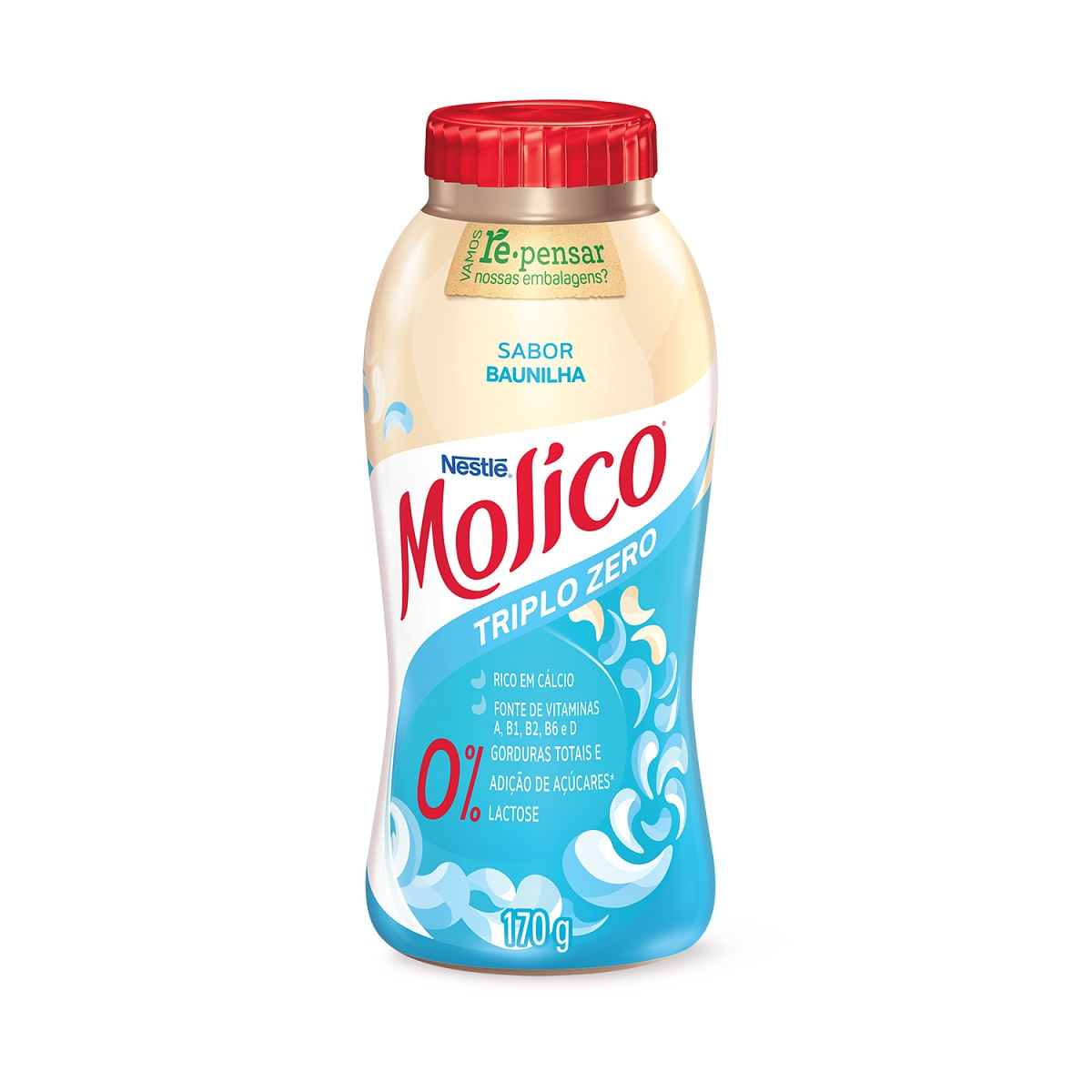 Iogurte Desnatado Zero Lactose Molico Nestlé Baunilha 170 g