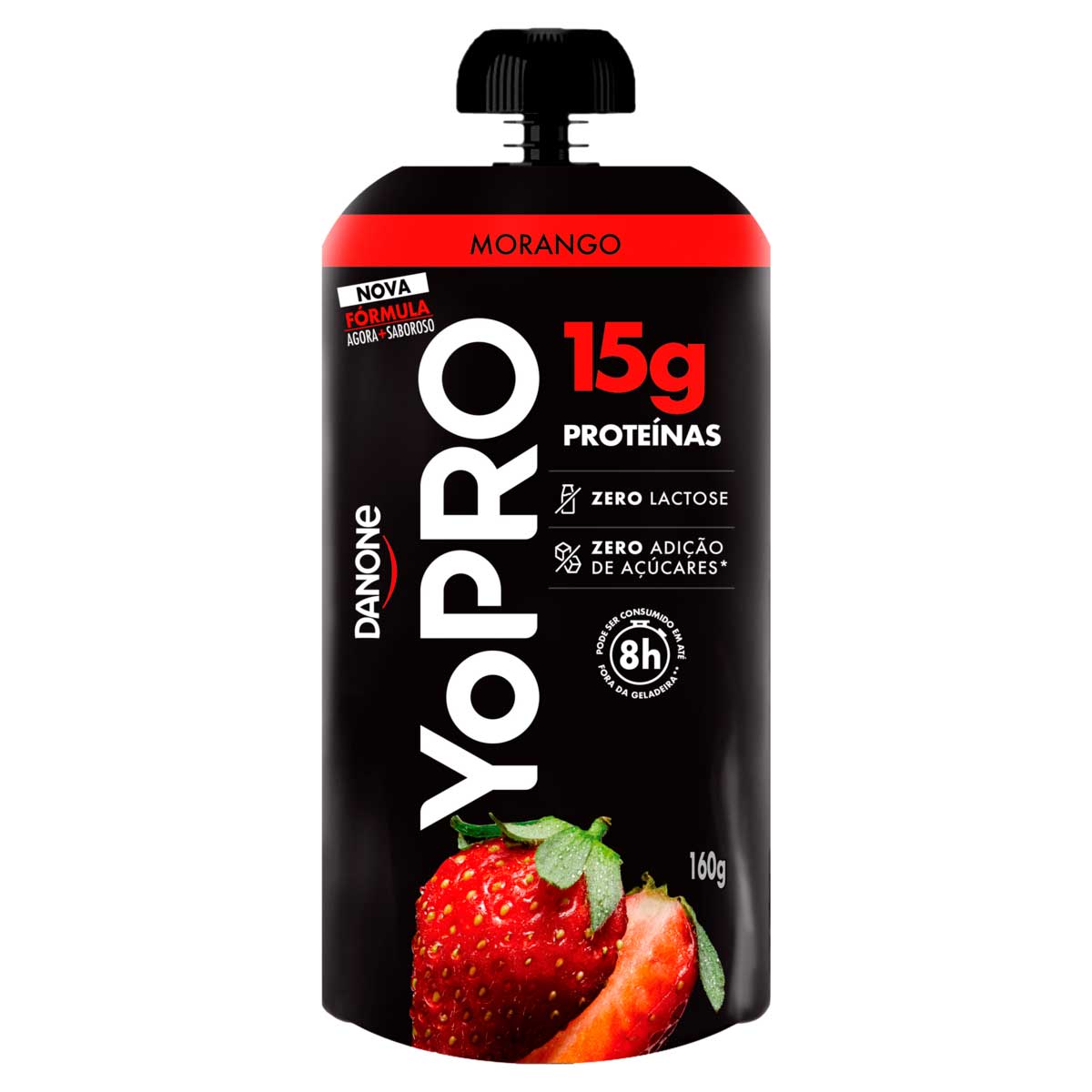 Iogurte Desnatado Zero Lactose Morango YoPRO 160 g