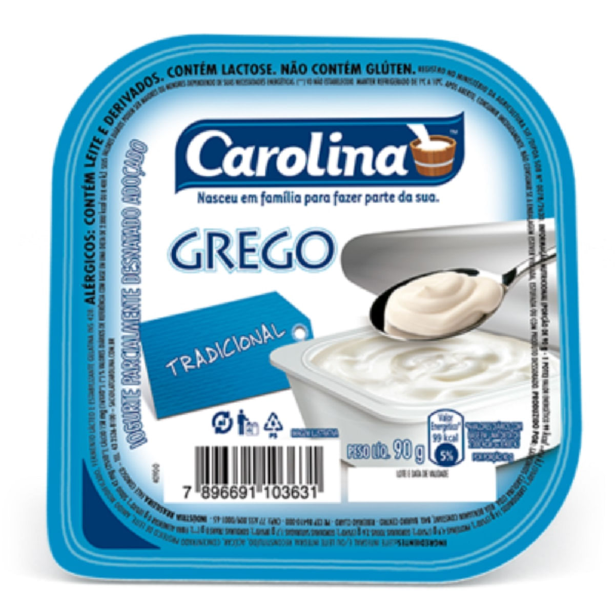 Iogurte Grego Carolina Tradicional 100 g