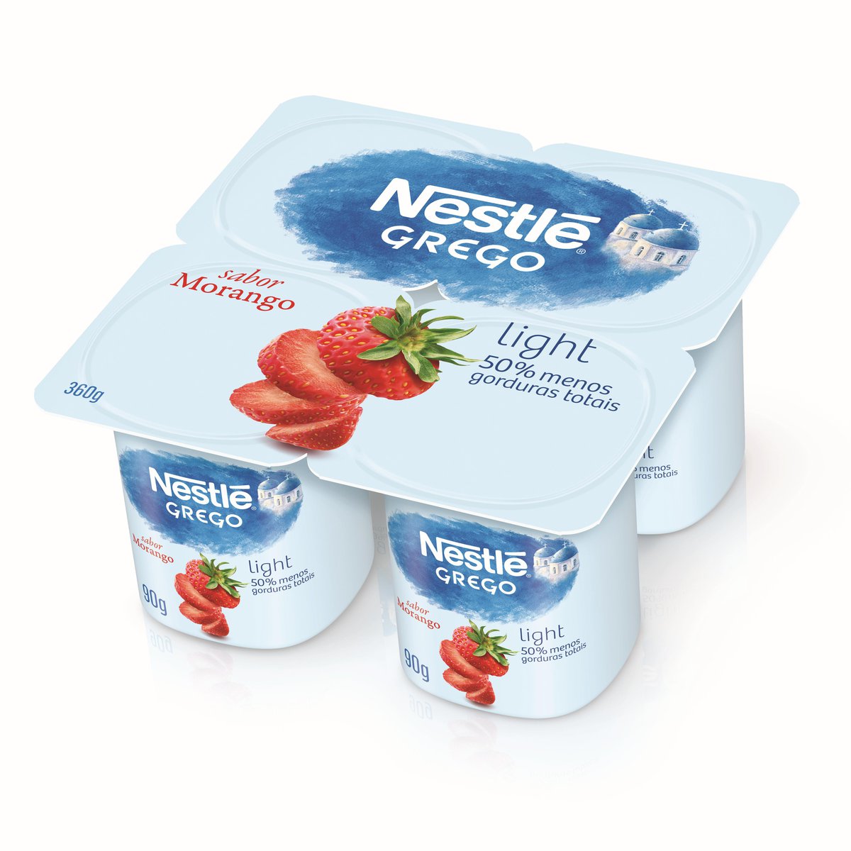 Iogurte Grego Light Nestlé Morango 360g