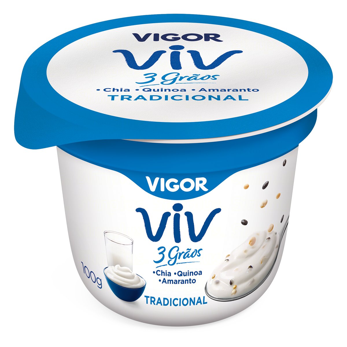 Iogurte Integral Tradicional Vigor 3 Grãos 100 g