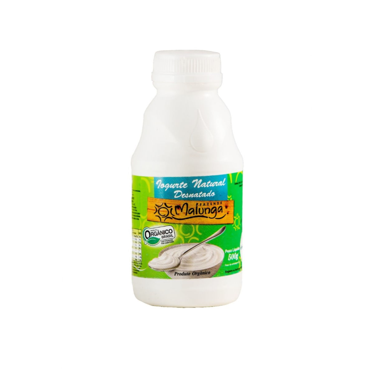 Iogurte Natural Desnatado Orgânico Malunga 500 ml