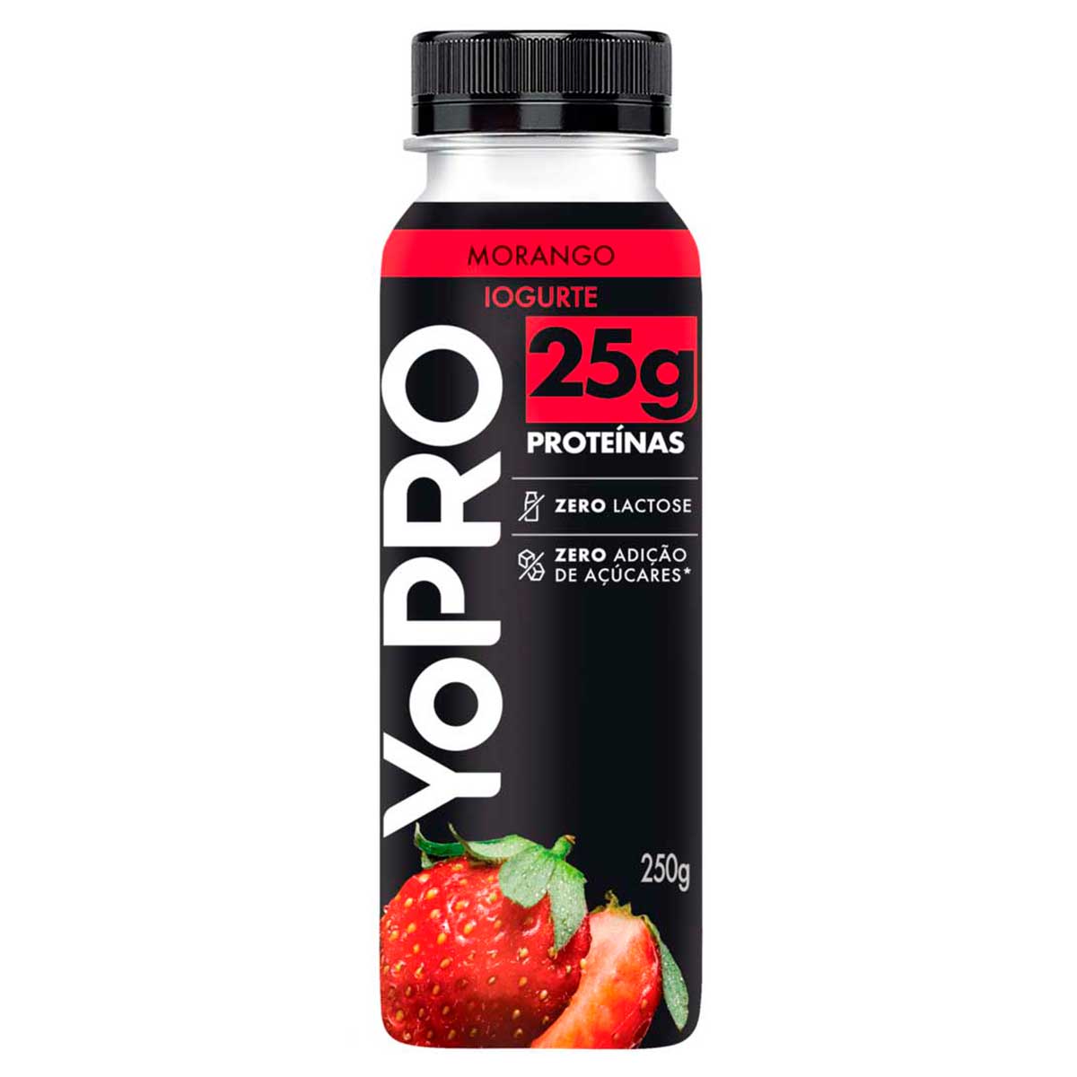 Iogurte Parcialmente Desnatado Diet Zero Lactose Sabor Morango Yopro 250g