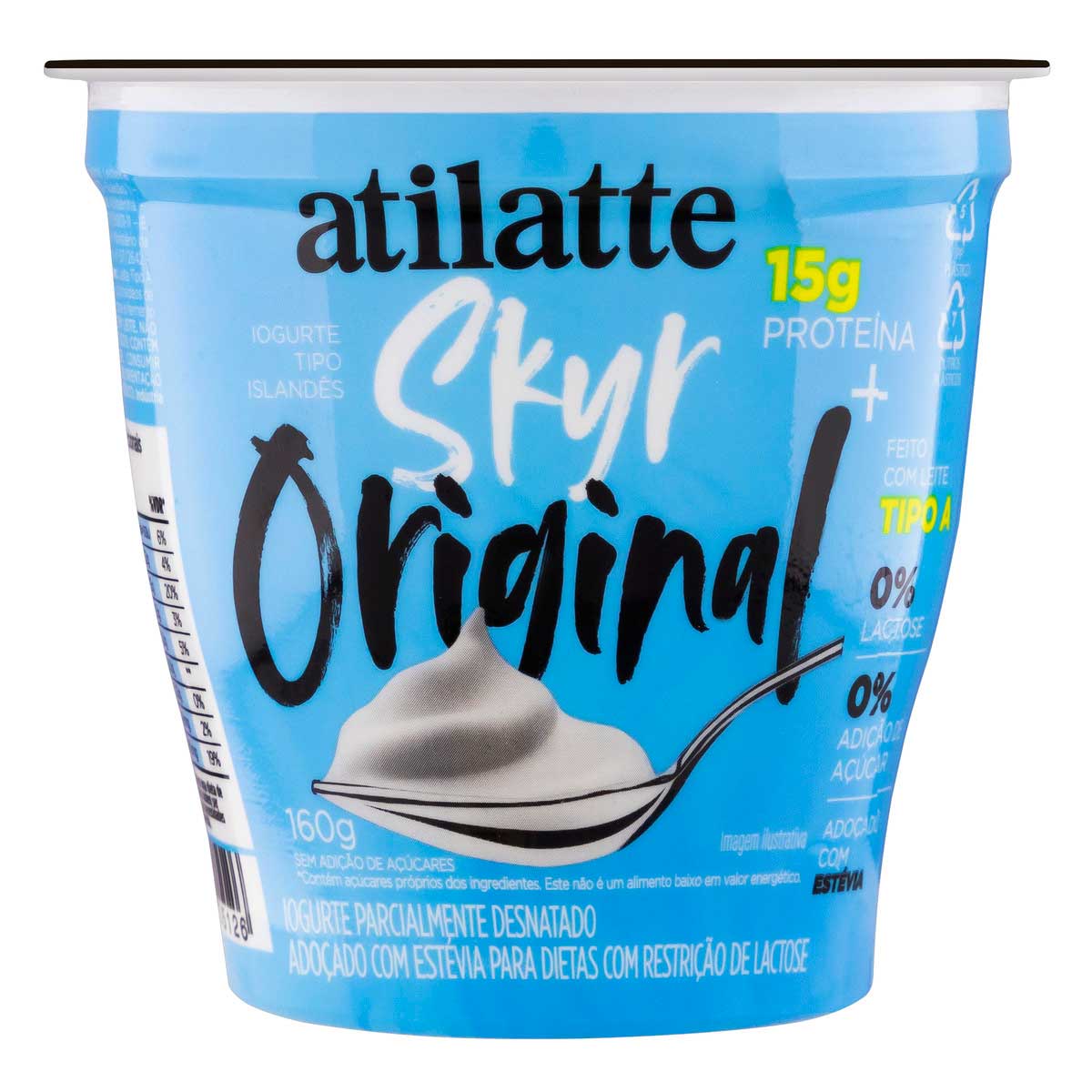 Iogurte Parcialmente Desnatado Skyr sem Lactose Atilatte 160g