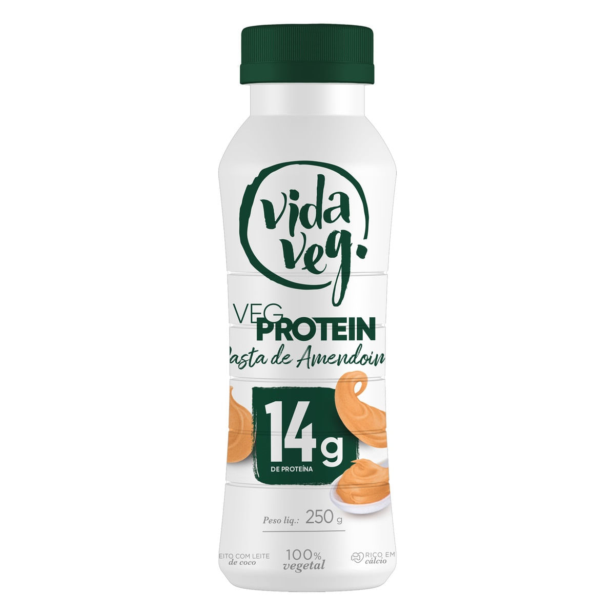 Iogurte Pasta de Amendoim Vida Veg Protein Frasco 250 g