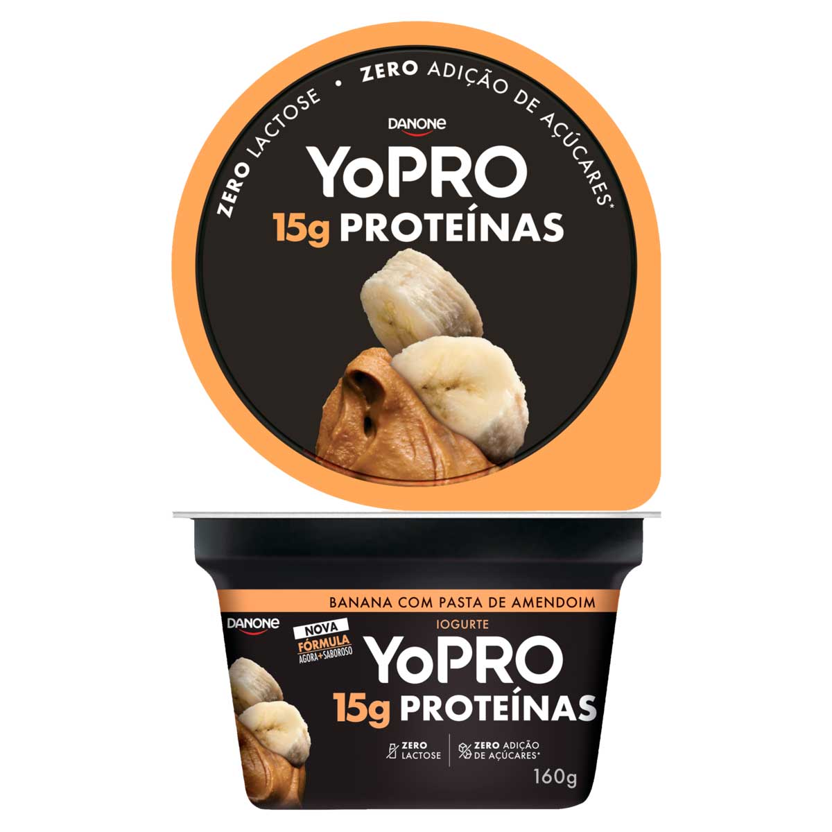 Iogurte YoPRO Banana com Pasta de Amendoim 15g de proteínas 160g