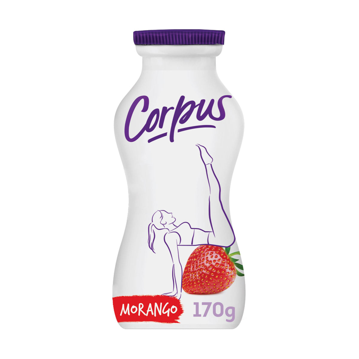 Iogurte Líquido Zero Lactose Corpus Morango 170g